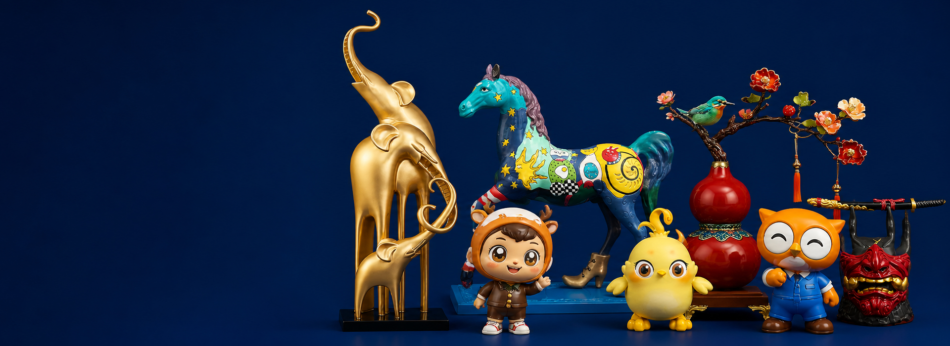 Soft PVC mascot family — Custom Figurine Studio